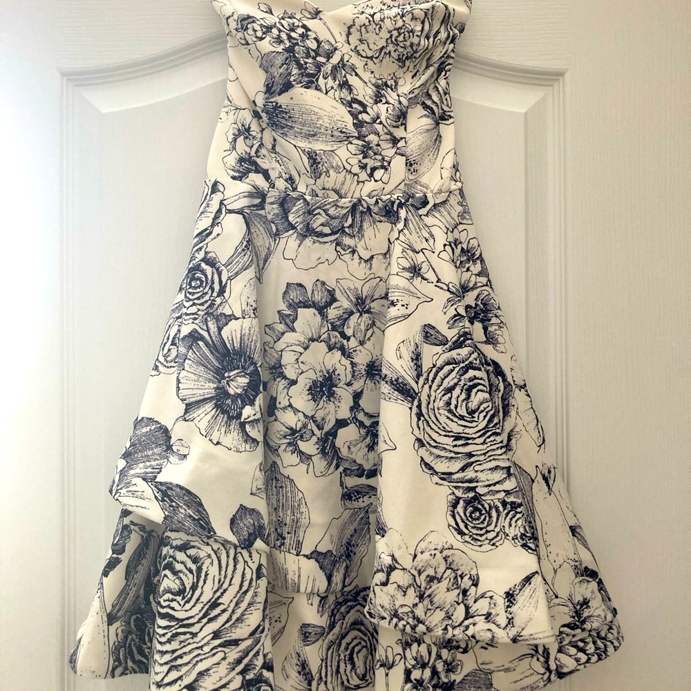 Strapless Fit and Flare mini dress